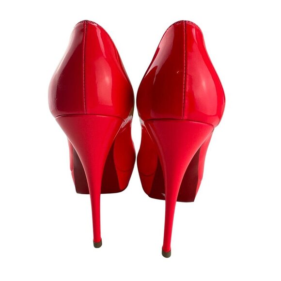 Christian Louboutin Rose Paris Fluo Patent Leather Troca 140 Pink Pumps Size 39 - Picture 11 of 13